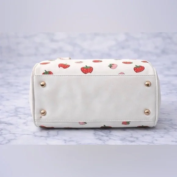 Juicy Couture Strawberry Print Satchel Bag-Crossbody + Coin Purse Charm - Picture 4 of 4